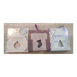Spongeables Set of 3 Charcoal, Snowy, Cranberries